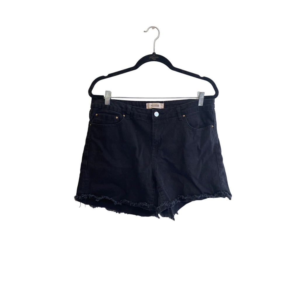 Workshop Andrea Jovine Black Cut Off Jean Shorts Size 14